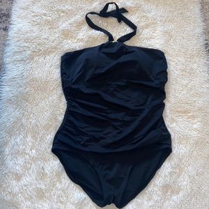 Excellent condition Swimsuits for All bathing suit Black with gold. Plus size 14